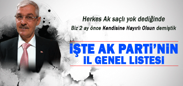 AK Partiʹnin il genel meclis üyesi adayları belli oldu