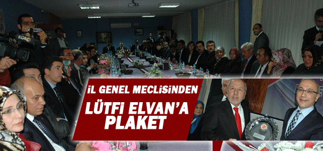 Karaman İl Genel Meclisinden Bakan Elvan’a Plaket