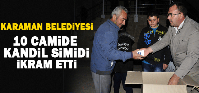 Belediye 10 Camide Kandil Simidi İkram etti.