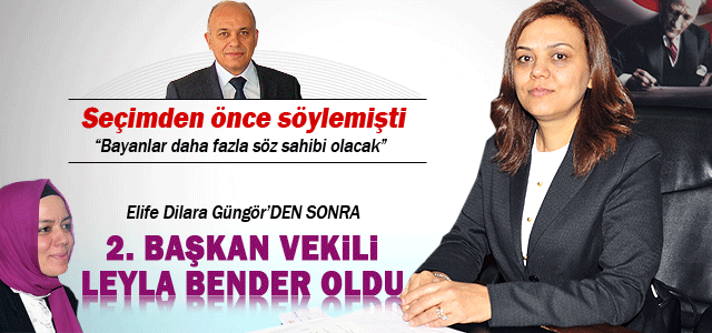 Leyla Bender Başkan vekili oldu