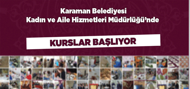 Kadın Ve Aile Hizmetleri Müdürlüğü’nde Kurslar Başlıyor