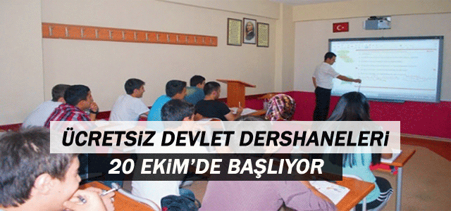 Ücretsiz devlet dershaneleri açılıyor