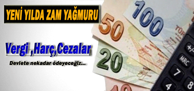 Yeni yılda vergi ve cezalar yüzde 10.11 artacak