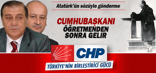 CHPʹden Göndermeli Öğretmenler Günü Mesajı