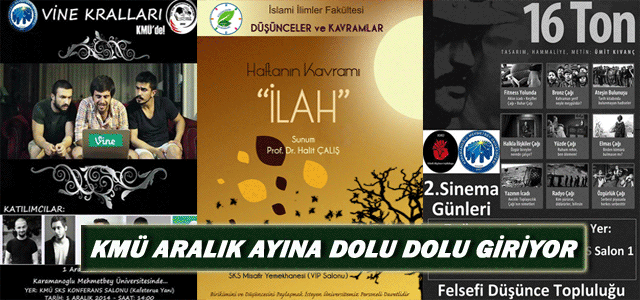Kmü Aralık Ayına Dolu Dolu Giriyor