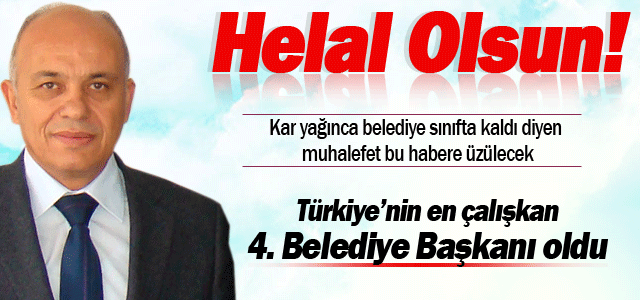 Ertuğrul Çalışkan, En Başarılı 4. Belediye Başkanı oldu