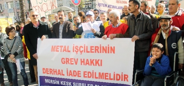 KESK Üyeleri Metal-iş’in Grevinin Ertelenmesini Protesto Etti