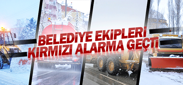 Belediye Ekipleri Kar Yağışı İle Birlikte Harekete Geçti