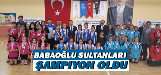 Şampiyon Babaoğlu Koleji Voleybol Takımı oldu.