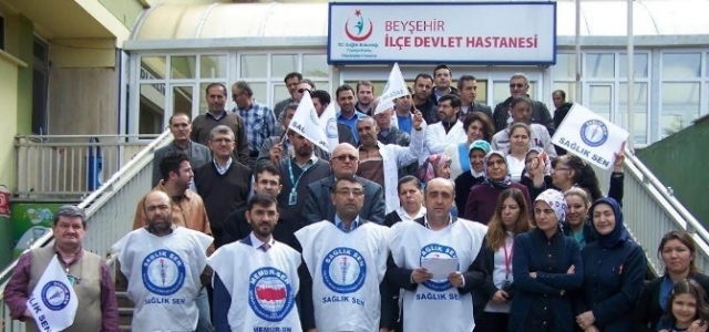 Beyşehir’de Sağlık Çalışanlarından Şiddete Tepki