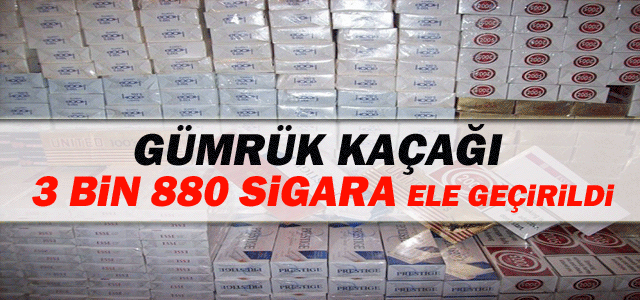 Karamanʹda Gümrük Kaçağı 3 Bin 880 Sigara Ele Geçirildi