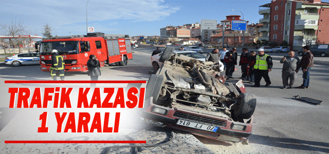 Karaman’da Trafik Kazası: 1 Yaralı