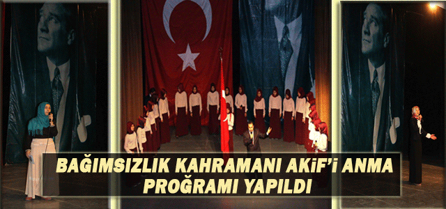 Mehmet Akifʹi anma programı