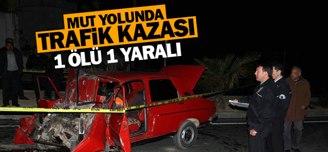 Mut yolunda Trafik Kazası 1 Ölü 1 yaralı