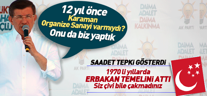 Saadet Partisi Başbakana Tepki gösterdi