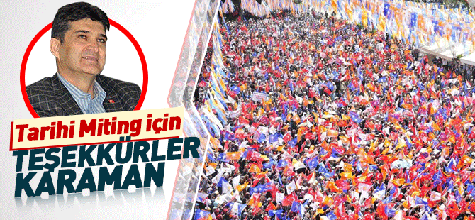 Nazmi Ünlü'den Karaman halkına teşekkür