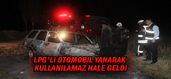 Lpg'li Otomobil Yanarak Kullanılamaz Hale Geldi