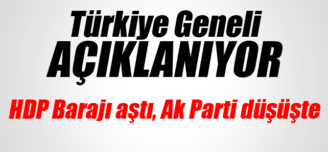 HDP barajı aştı, Ak Parti düşüşte