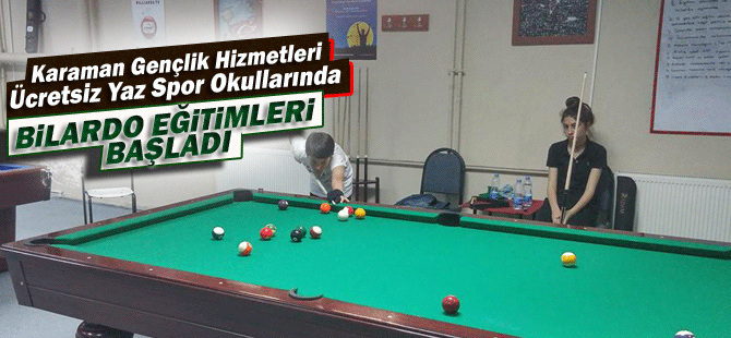 Öğrenciler Yaz Tatilini Bilardo İle Değerlendirecek