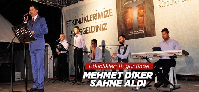 Ramazan Etkinliklerinde Mehmet Diker Sahne Aldı