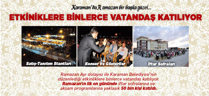 Karaman'da Ramazan Bir Başka Güzel