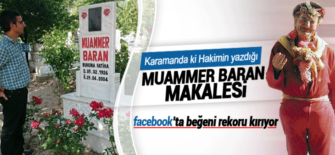 Karamanda ki Hakim'den Muammer Baran Makalesi