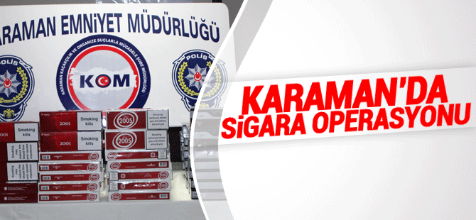 Karaman’da 1190 paket kaçak sigara Ele Geçirildi.