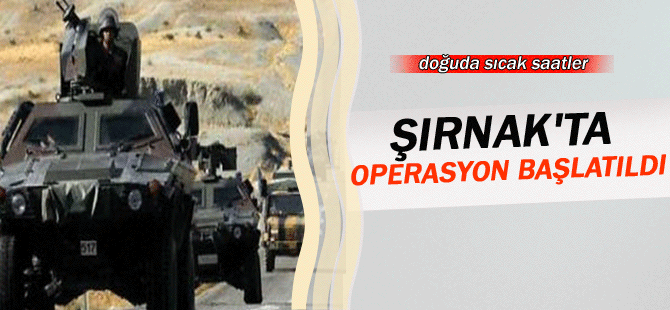 Şırnak'ta operasyon başlatıldı