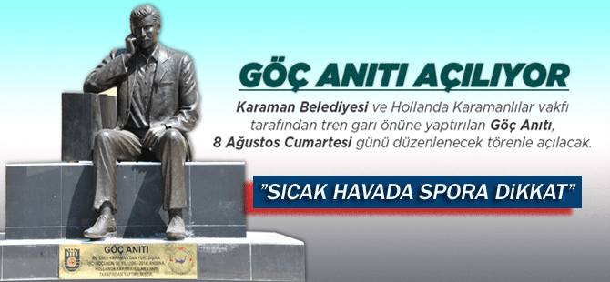 Göç Anıtı Açılıyor