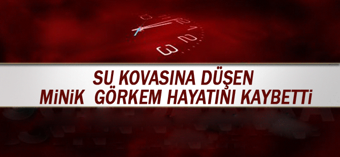 Su Dolu Kovanın İçine Düşen 1 Yaşındaki Çocuk Öldü