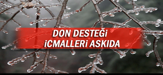 Don Desteği  İcmalleri Askıda