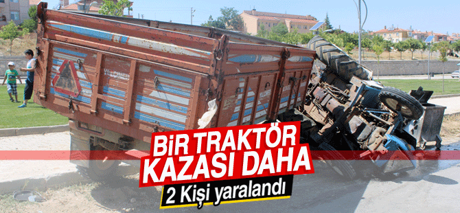 Karaman’da Traktör Devrildi: 2 Yaralı