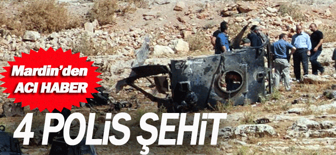 Mardin'de polise hain pusu: 4 şehit!