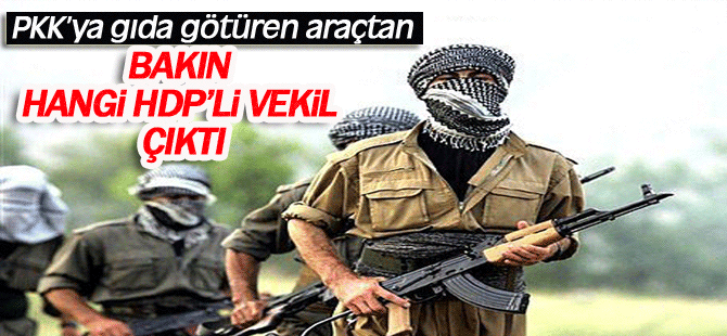 PKK’ya gıda götüren araçtan HDP’li vekil çıktı