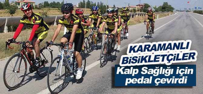 Karamanlı Bisikletçiler Kalp Sağlığı İçin Pedalladı