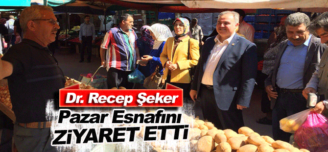 Recep Şeker  Pazar Esnafını Ziyaret Etti