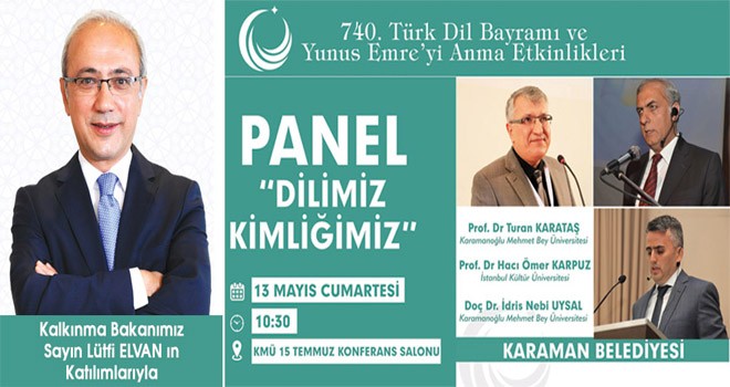 "Dilimiz Kimliğimiz" Türk Dil Paneli Yarın