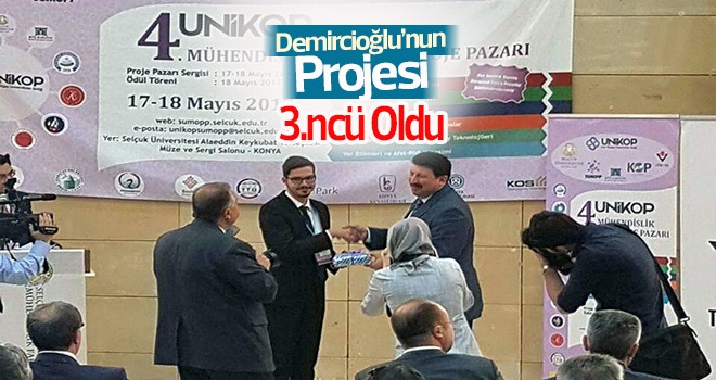 KMÜ’lü Demircioğlu’nun Projesi Üçüncü Oldu