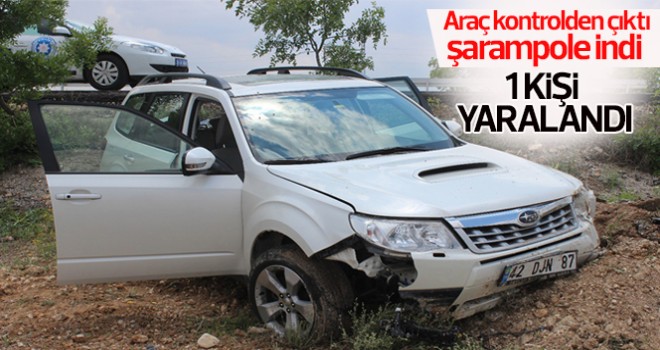 Karaman’da trafik kazası: 1 yaralı