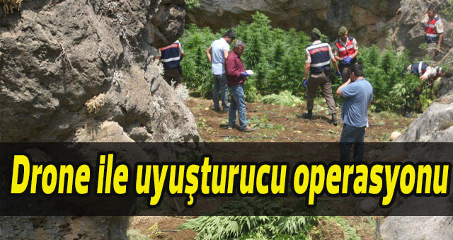 Karaman'da iha ile uyuşturucu operasyonu