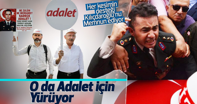 Mehmet Alkan da ‘Adalet Yürüyüşü’ne katıldı