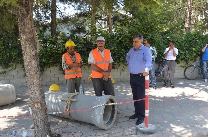 Ereğli’de İstasyon Caddesinde Alt Yapı Çalışması