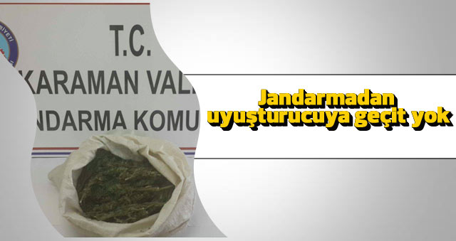 Karaman'da jandarmadan uyuşturucu operasyonu