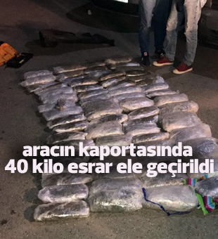 Mersin'de bir aracın kaportasında 40 kilo esrar ele geçirildi