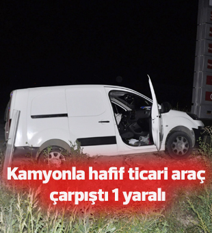 Kamyonla Hafif Ticari Araç Çarpıştı: 1 Yaralı