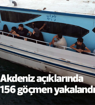 Akdeniz Açıklarında 156 Göçmen Yakalandı