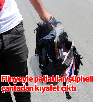 Konyada Fünyeyle Patlatılan Şüpheli Çantadan Kıyafet Çıktı