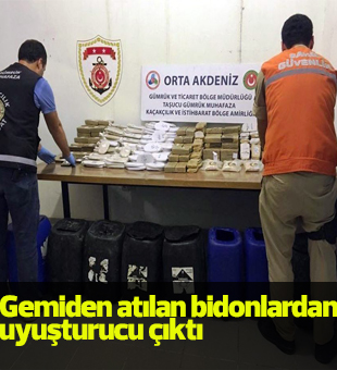 Gemiden Atılan Bidonlardan Uyuşturucu Çıktı