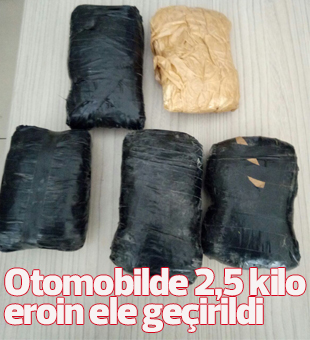 Operasyon Düzenlenen Otomobilde 2,5 Kilo Eroin Ele Geçirildi