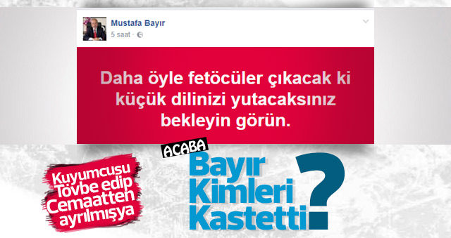 Bayır'ın paylaşımı çok ses getirdi.